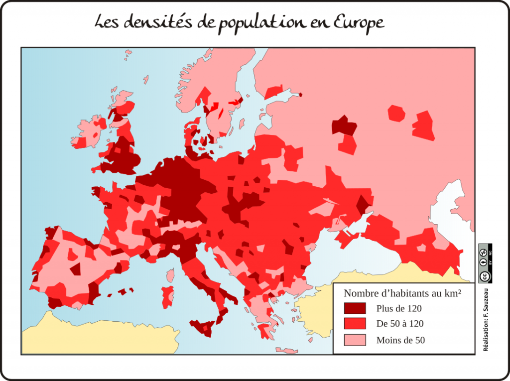 Les Densit S En Europe L Atelier Carto D Hg Sempai