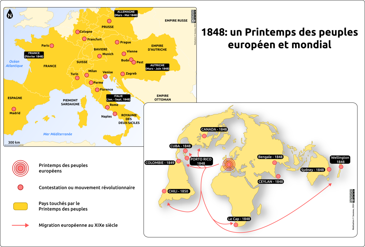 1848 Un Printemps Des Peuples Mondial L Atelier Carto D HG Sempai