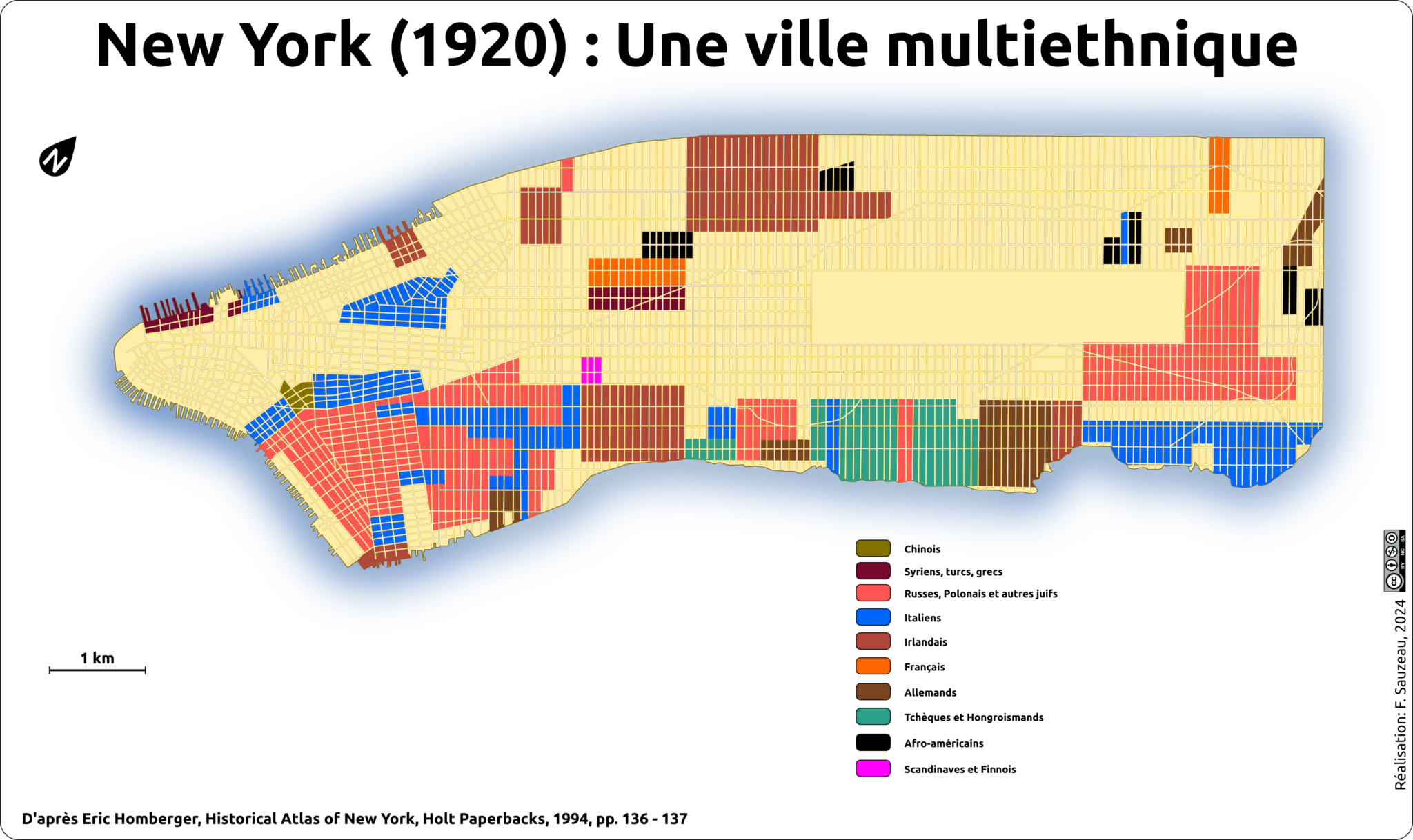 New York Terre Daccueil De Migrants 1920 L Atelier Carto D HG Sempai