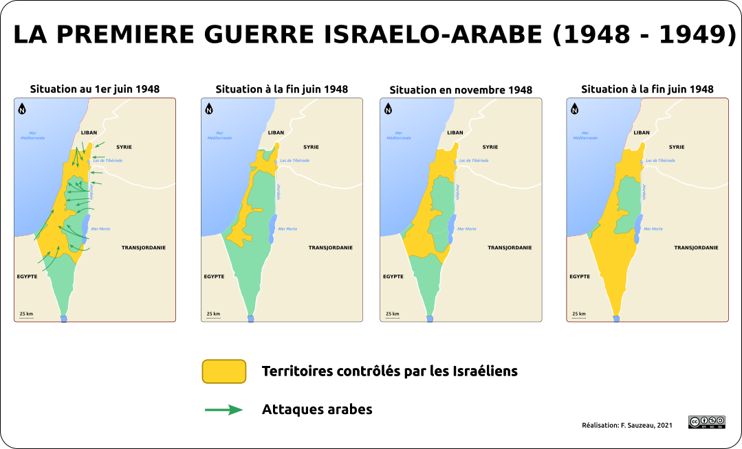 La Premi re Guerre Isra lo arabe 1948 1949 L atelier Carto D HG 